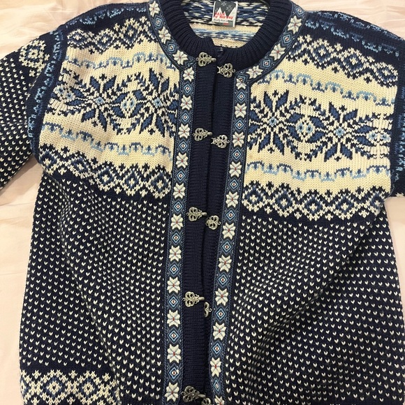 Dale of Norway Fair Isle sweater. Blue and cream. Excellent used condition. - Picture 1 of 7